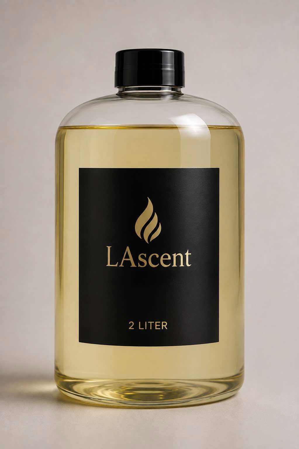 בקבוקי מילוי LAscent מסודרים בשורה